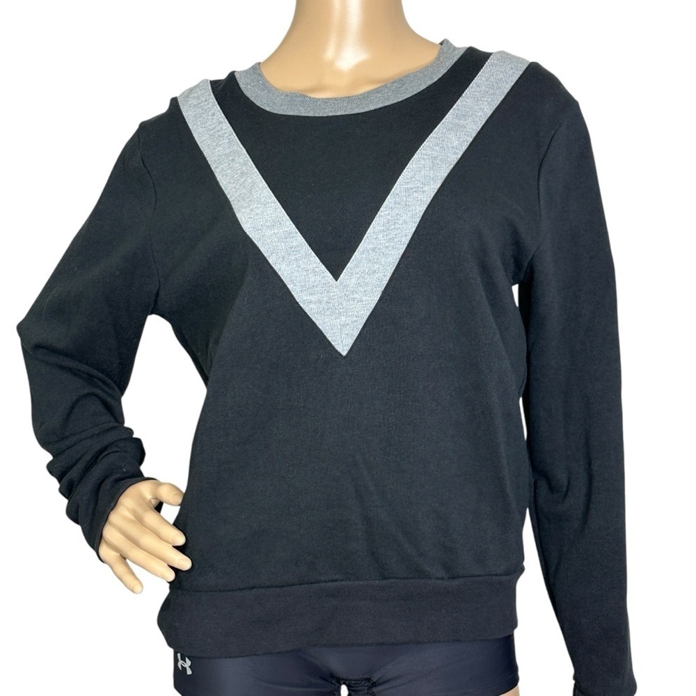 J Crew black and gray sweater Large